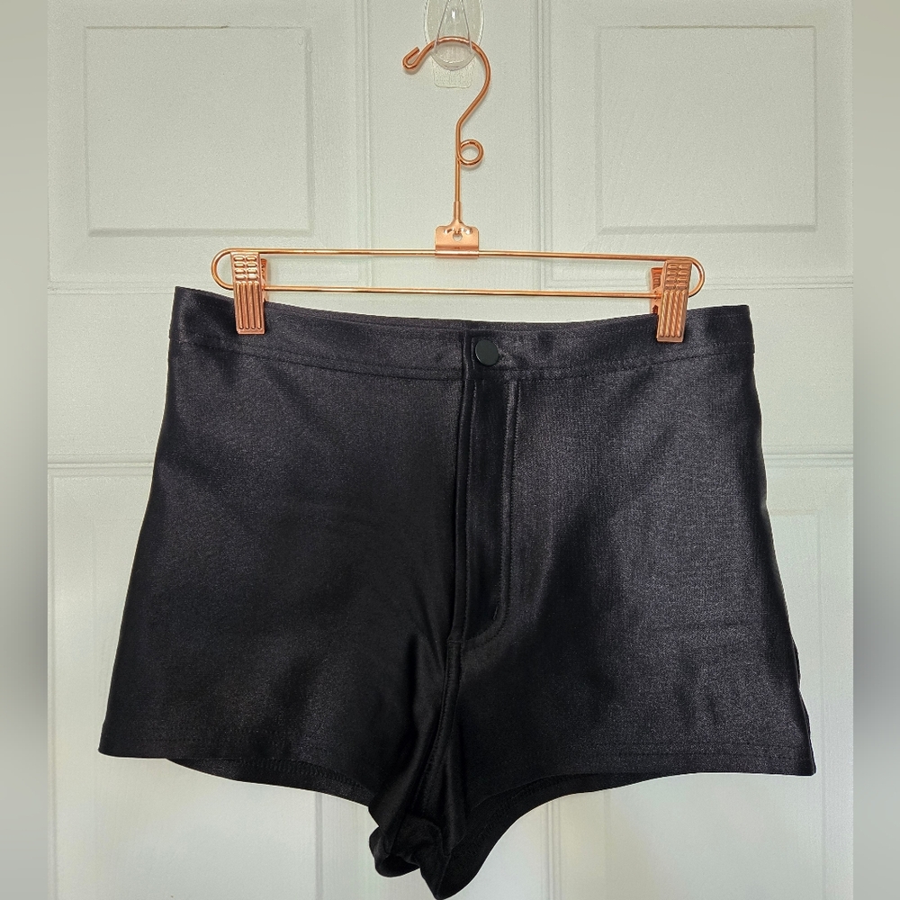 American Apparel Black Disco Shorts Size Large